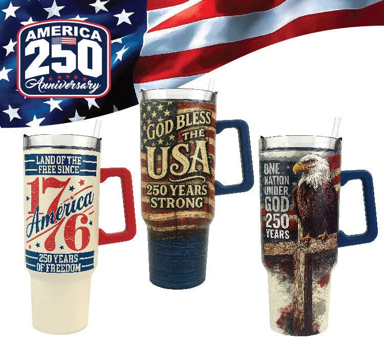 USA 250th Anniversary 40oz Patriotic Tumbler