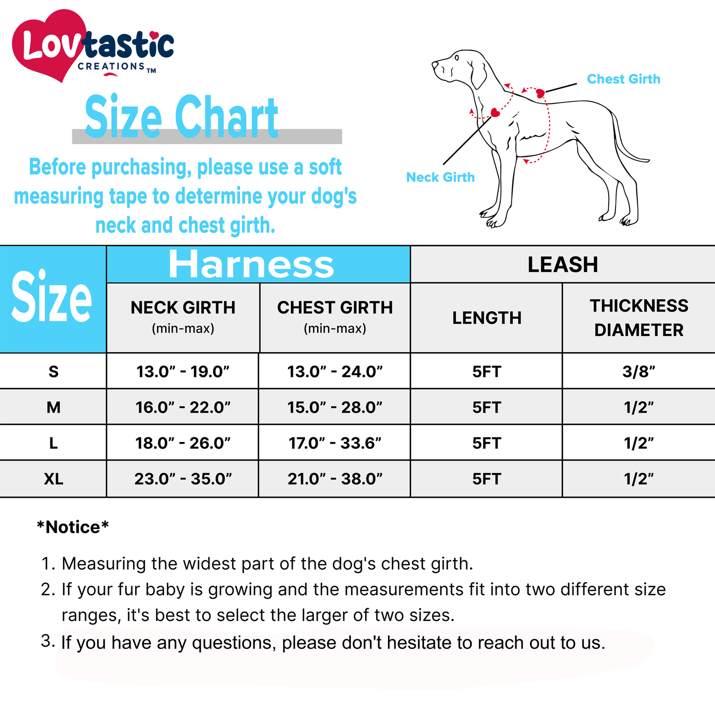 Lovtastic Creations No Pull Dog Harness - with Strong & Durable Dog Leash & Free Poopbag Holder 3pcs Set | Reflective No-Choke Pet Harness