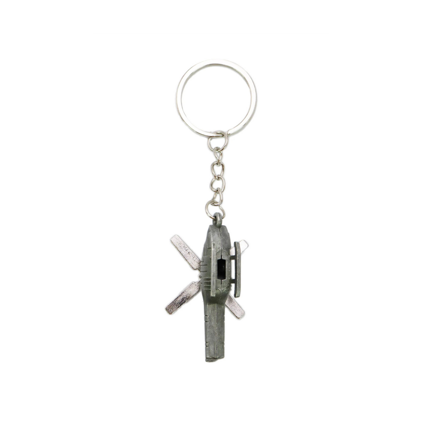 Helicopter Airplane Bronzed Metal Alloy Key Chain