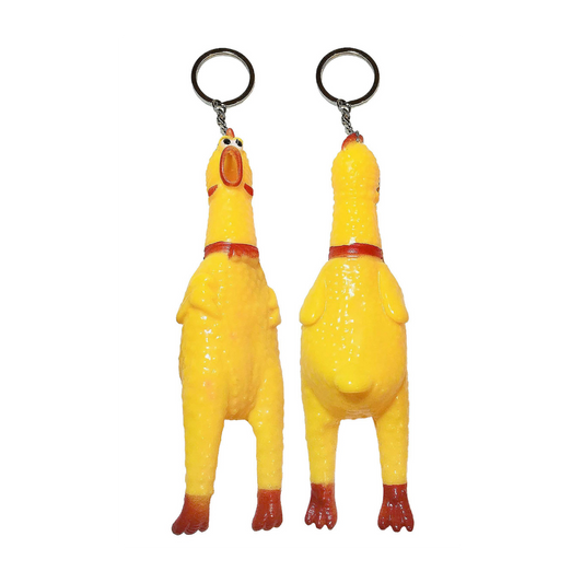 Screaming Chicken Squeaker Toy Key Chain