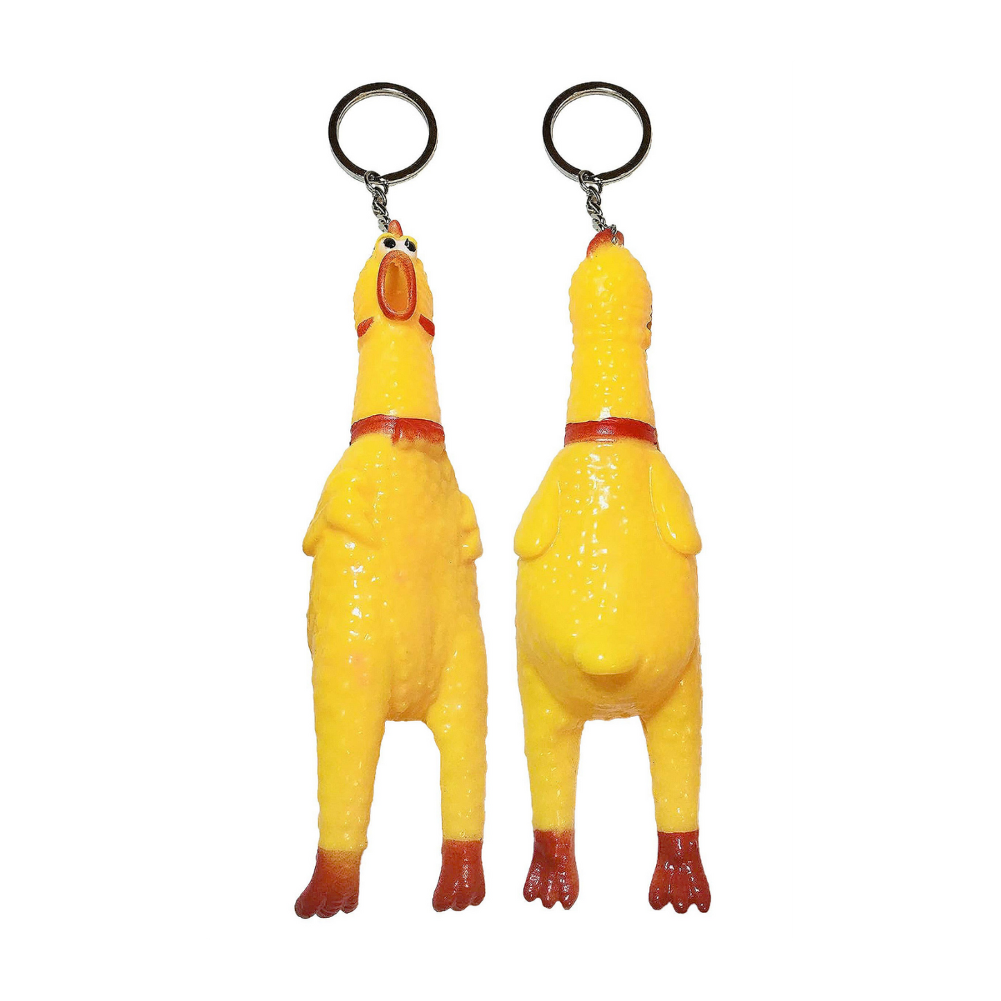 Screaming Chicken Squeaker Toy Key Chain
