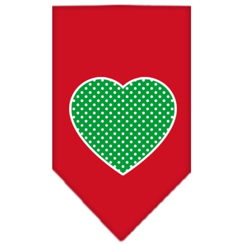 “Green Swiss Dot Heart” Cotton Pet Bandana from As You Wish Apparel – Dog Fashion Bandana