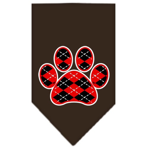 “Red Argyle Paw” Cotton Pet Bandana from As You Wish Apparel – Dog Fashion Bandana