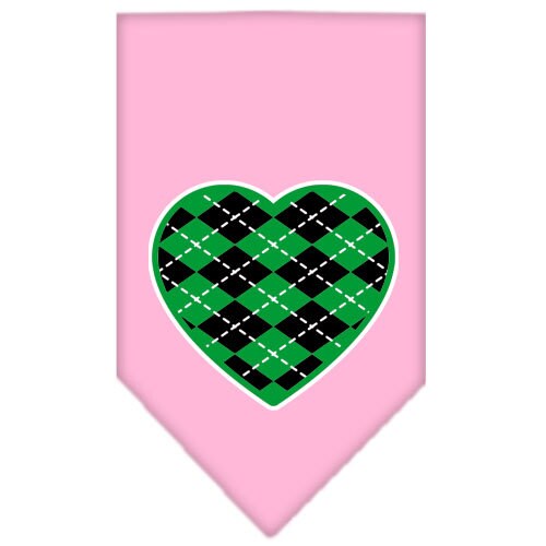 “Green Argyle Heart” Cotton Pet Bandana from As You Wish Apparel – Dog Fashion Bandana