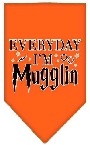 “Everyday I’m Mugglin” Cotton Pet Bandana from As You Wish Apparel – Dog Humor Bandana