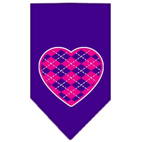 “Pink Argyle Heart” Cotton Pet Bandana from As You Wish Apparel – Dog Fashion Bandana