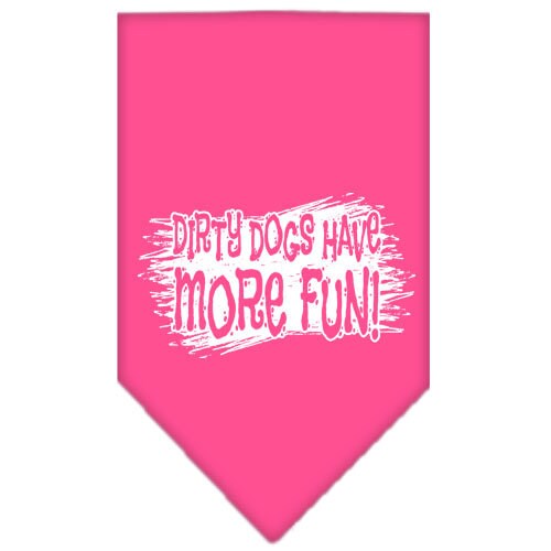 “Dirty Dogs Have More Fun” Cotton Pet Bandana from As You Wish Apparel – Dog Humor Bandana