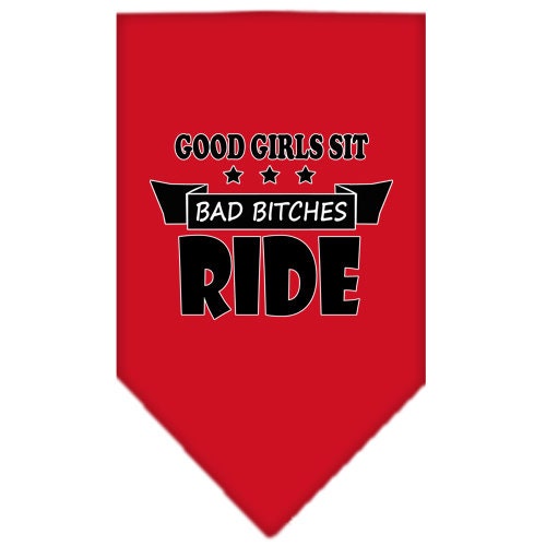 “Bitches Ride” Cotton Pet Bandana from As You Wish Apparel – Dog Humor Bandana
