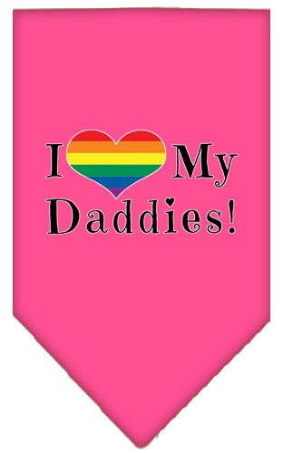 “I Heart My Daddies” Cotton Pet Bandana from As You Wish Apparel – Pride Dog Bandana