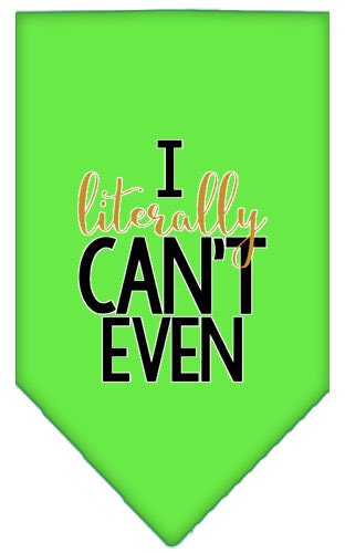 “I Literally Can’t Even” Cotton Pet Bandana from As You Wish Apparel – Dog Humor Bandana