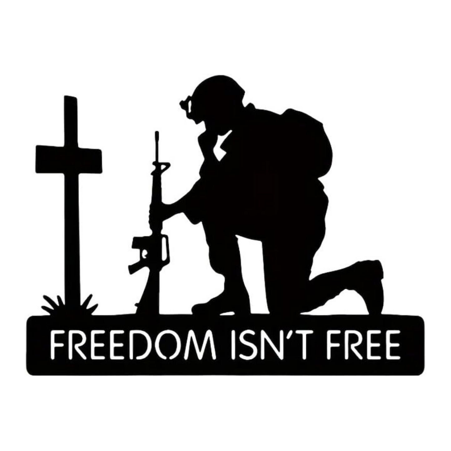 Freedom Isn’t Free Soldier Sticker | Military Patriotic Vinyl Decal
