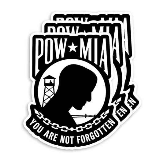 POW MIA Sticker | Waterproof Patriotic Vinyl Decal