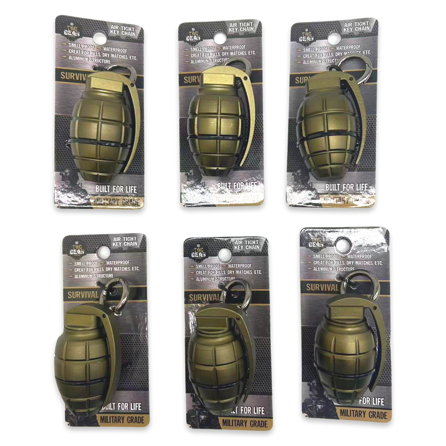 Tac Gear Grenade Air Tight Storage Key Chain