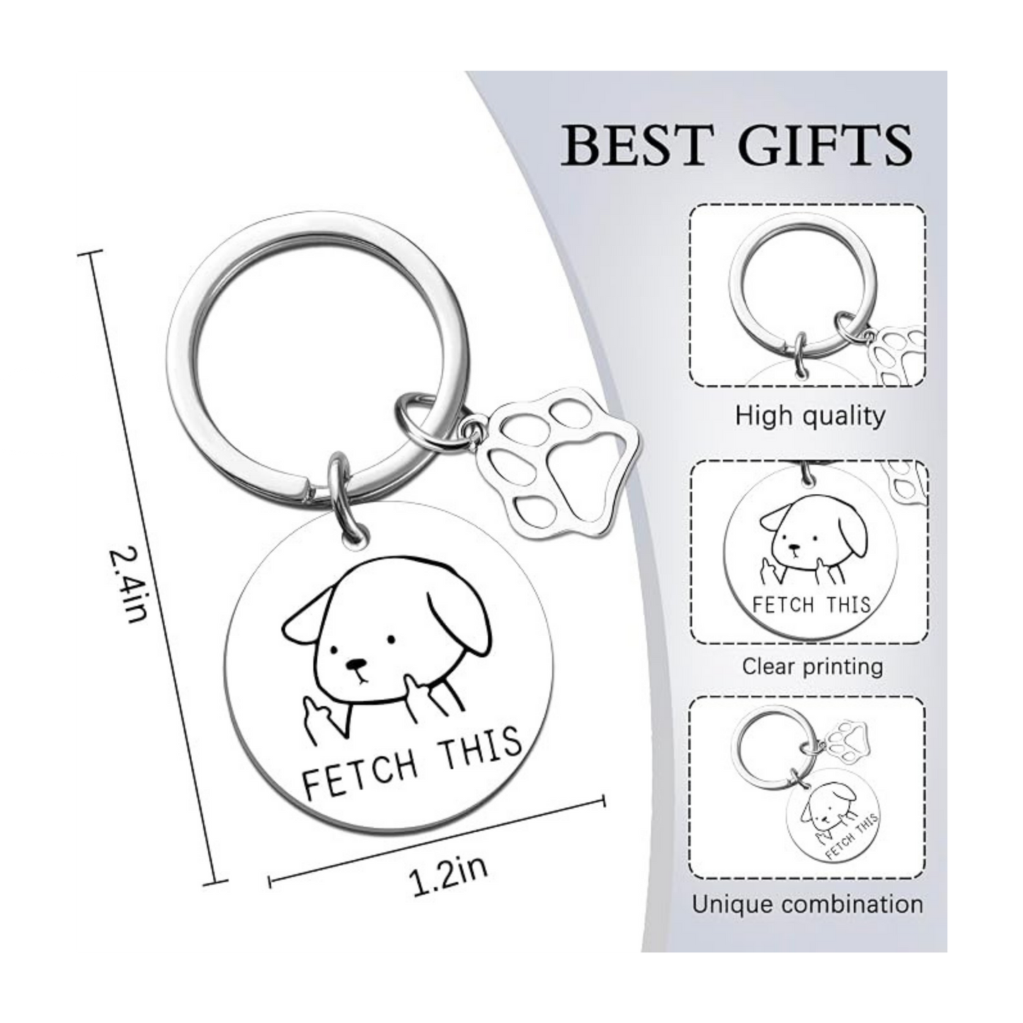 Funny Dog Keychain | Dog Mom & Dog Lover Gift Keyring