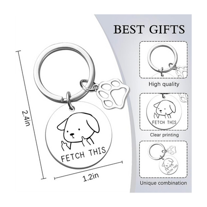 Funny Dog Keychain | Dog Mom & Dog Lover Gift Keyring