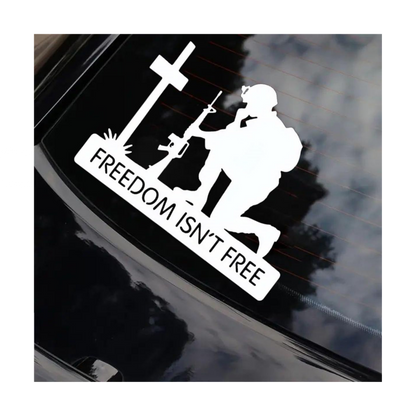 Freedom Isn’t Free Soldier Sticker | Military Patriotic Vinyl Decal
