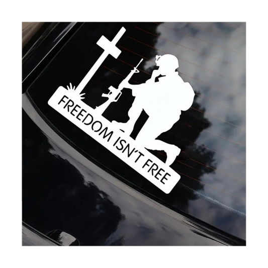 Freedom Isn’t Free Soldier Sticker | Military Patriotic Vinyl Decal
