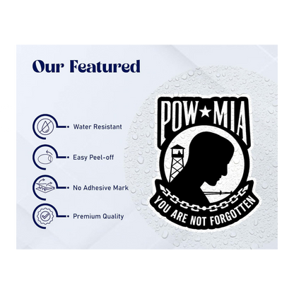 POW MIA Sticker | Waterproof Patriotic Vinyl Sticker