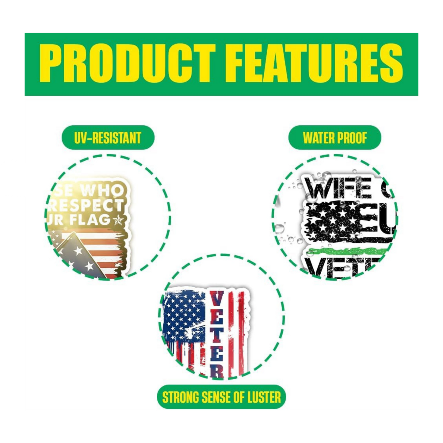 Veterans Thank You Sticker | Military Patriotic Vinyl Sticker