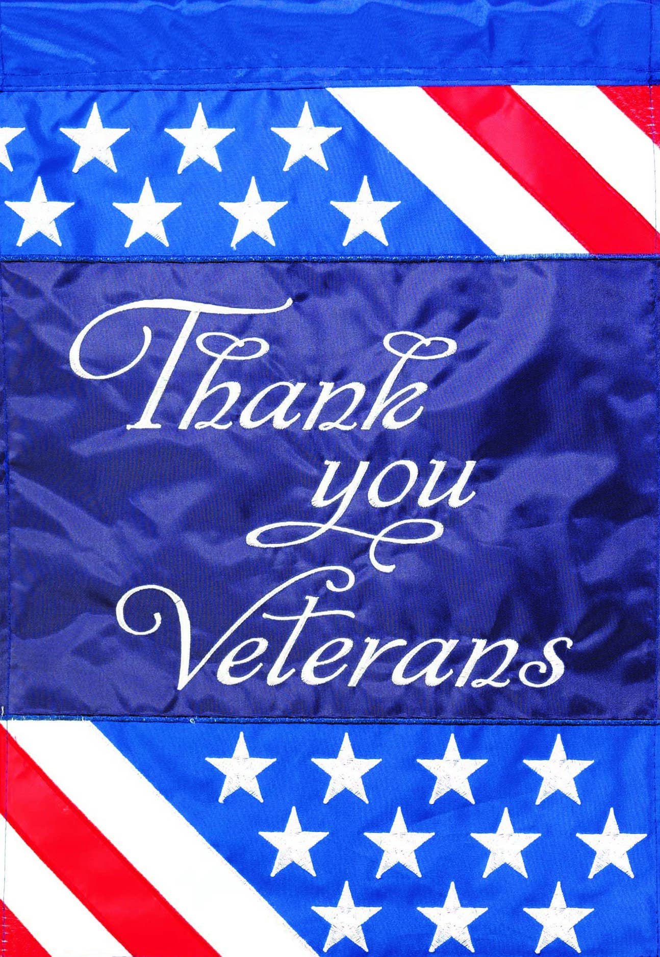 Flag Thank You Veterans Polyester 13x18