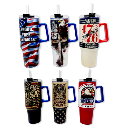 USA 250th Anniversary 40oz Patriotic Tumbler