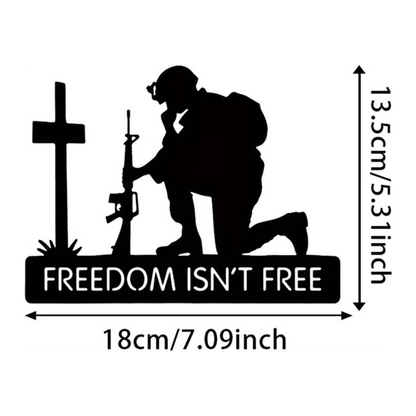 Freedom Isn’t Free Soldier Sticker | Military Patriotic Vinyl Decal