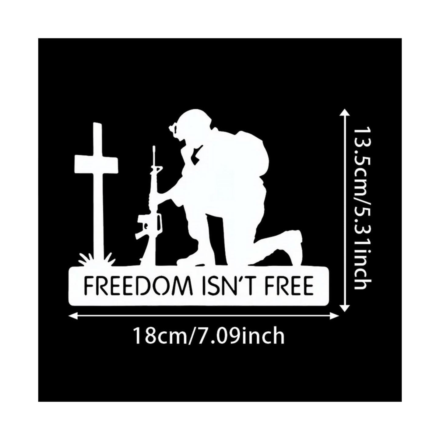 Freedom Isn’t Free Soldier Sticker | Military Patriotic Vinyl Decal