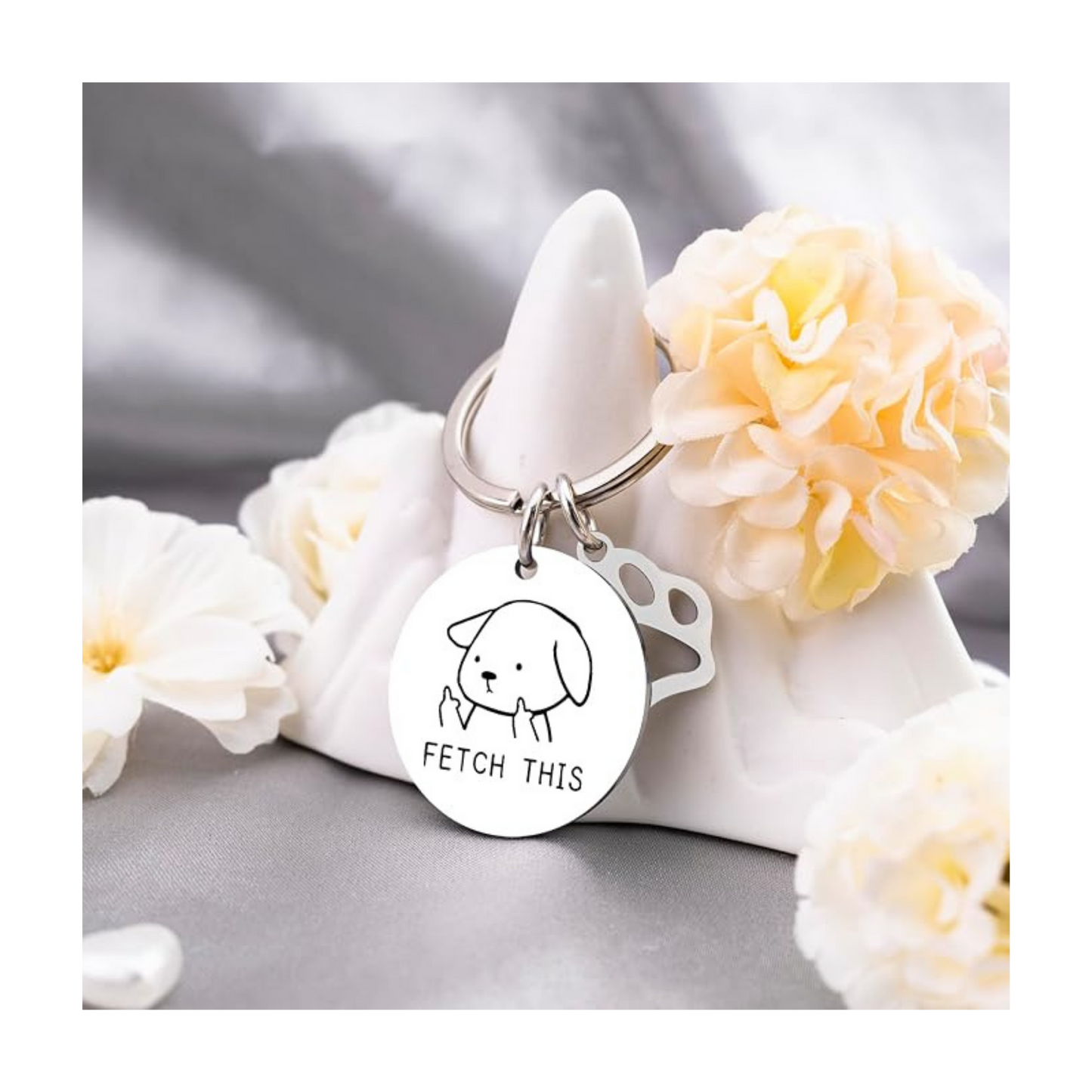 Funny Dog Keychain | Dog Mom & Dog Lover Gift Keyring
