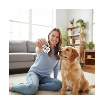 A House Is Not A Home Without Paw Prints Keychain | Dog Lover Gift
