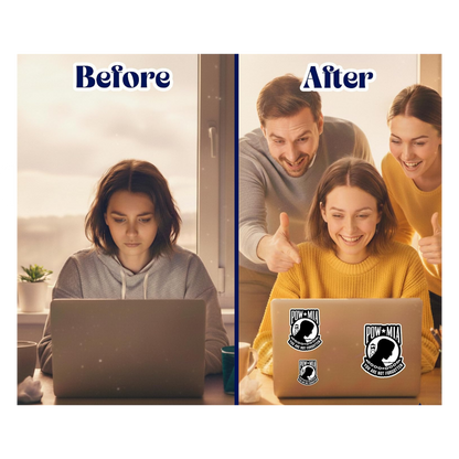 POW MIA Sticker | Waterproof Patriotic Vinyl Sticker