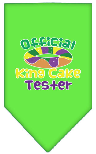 “King Cake Tester” Cotton Pet Bandana from As You Wish Apparel – Mardi Gras Dog Bandana