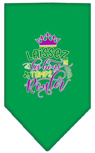 “Laissez Les Bons Temps Rouler” Cotton Pet Bandana from As You Wish Apparel – Mardi Gras Dog Bandana