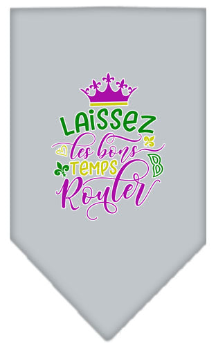 “Laissez Les Bons Temps Rouler” Cotton Pet Bandana from As You Wish Apparel – Mardi Gras Dog Bandana