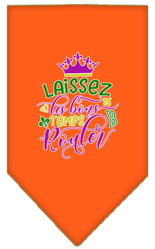 “Laissez Les Bons Temps Rouler” Cotton Pet Bandana from As You Wish Apparel – Mardi Gras Dog Bandana