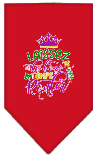 “Laissez Les Bons Temps Rouler” Cotton Pet Bandana from As You Wish Apparel – Mardi Gras Dog Bandana