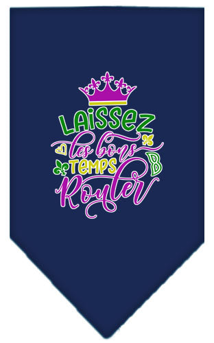 “Laissez Les Bons Temps Rouler” Cotton Pet Bandana from As You Wish Apparel – Mardi Gras Dog Bandana