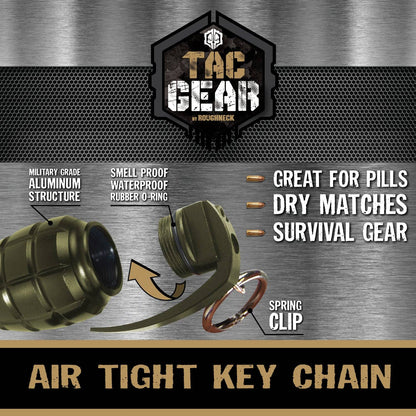 Tac Gear Grenade Air Tight Storage Key Chain