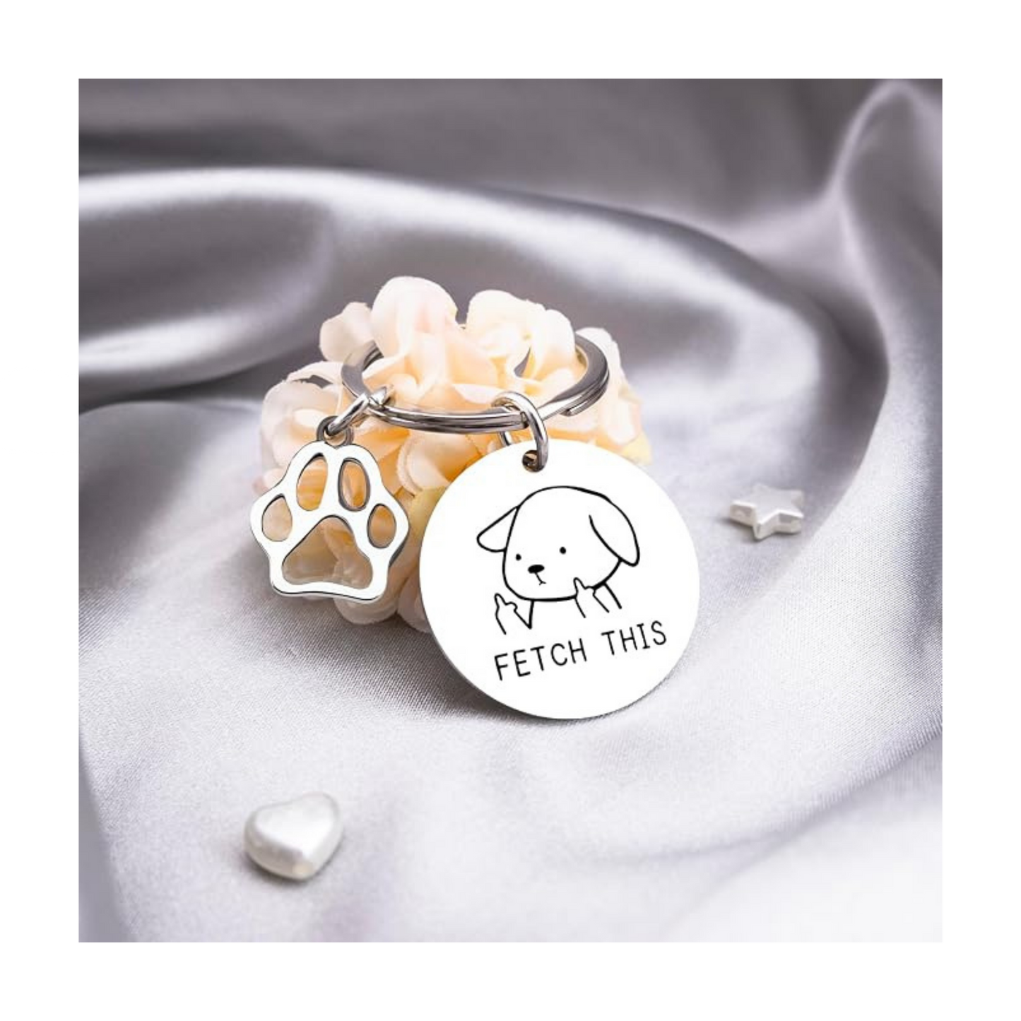 Funny Dog Keychain | Dog Mom & Dog Lover Gift Keyring