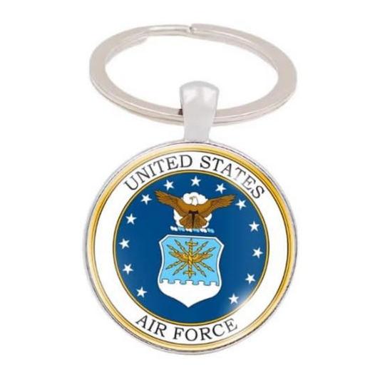 Military Round Keychain