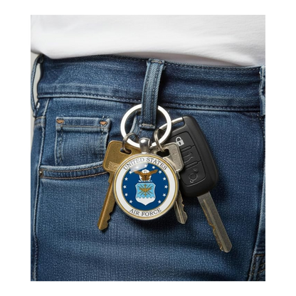 Military Round Keychain