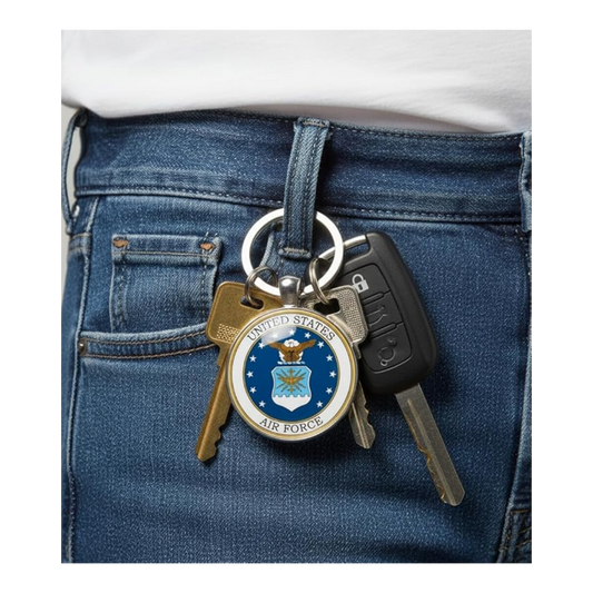 Military Round Keychain