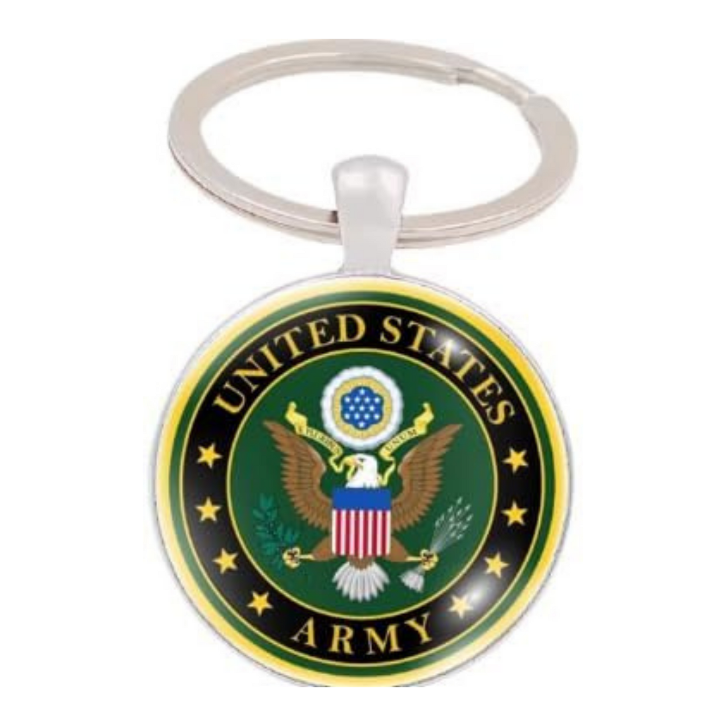 Military Round Keychain