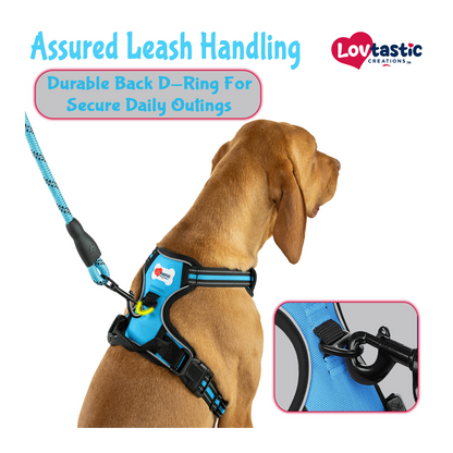 Lovtastic Creations™ No-Pull Dog Harness - with Strong & Durable Dog Leash & Free Poopbag Holder 3pcs Set | Reflective No-Choke Pet Harness