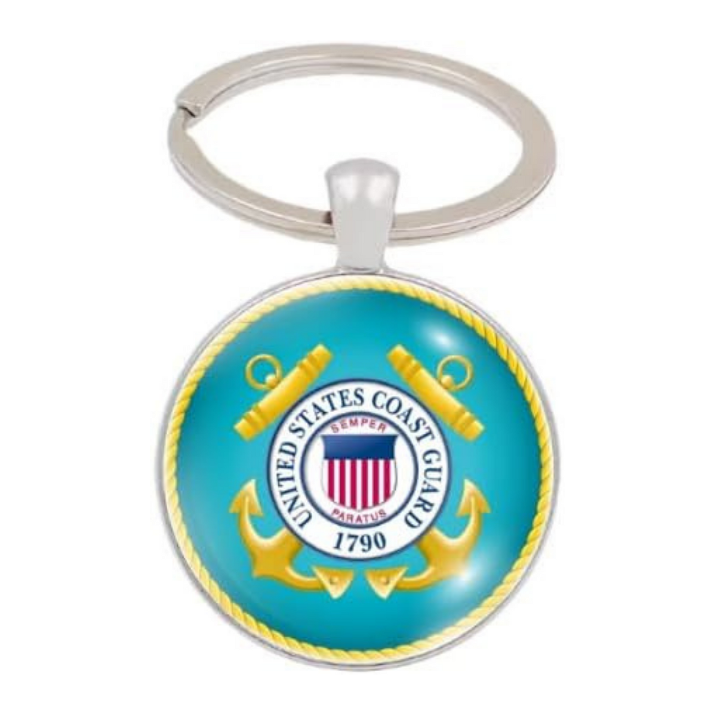 Military Round Keychain