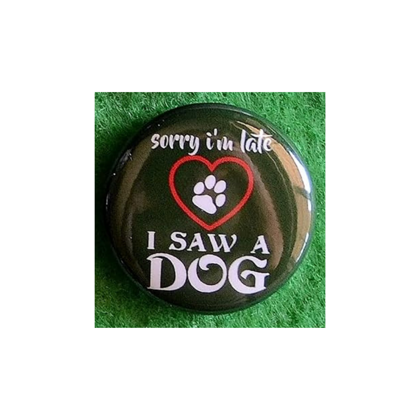 Dog Lover Round Magnet | “Man’s Best Friend” Canine Fridge Magnet (1.5”)