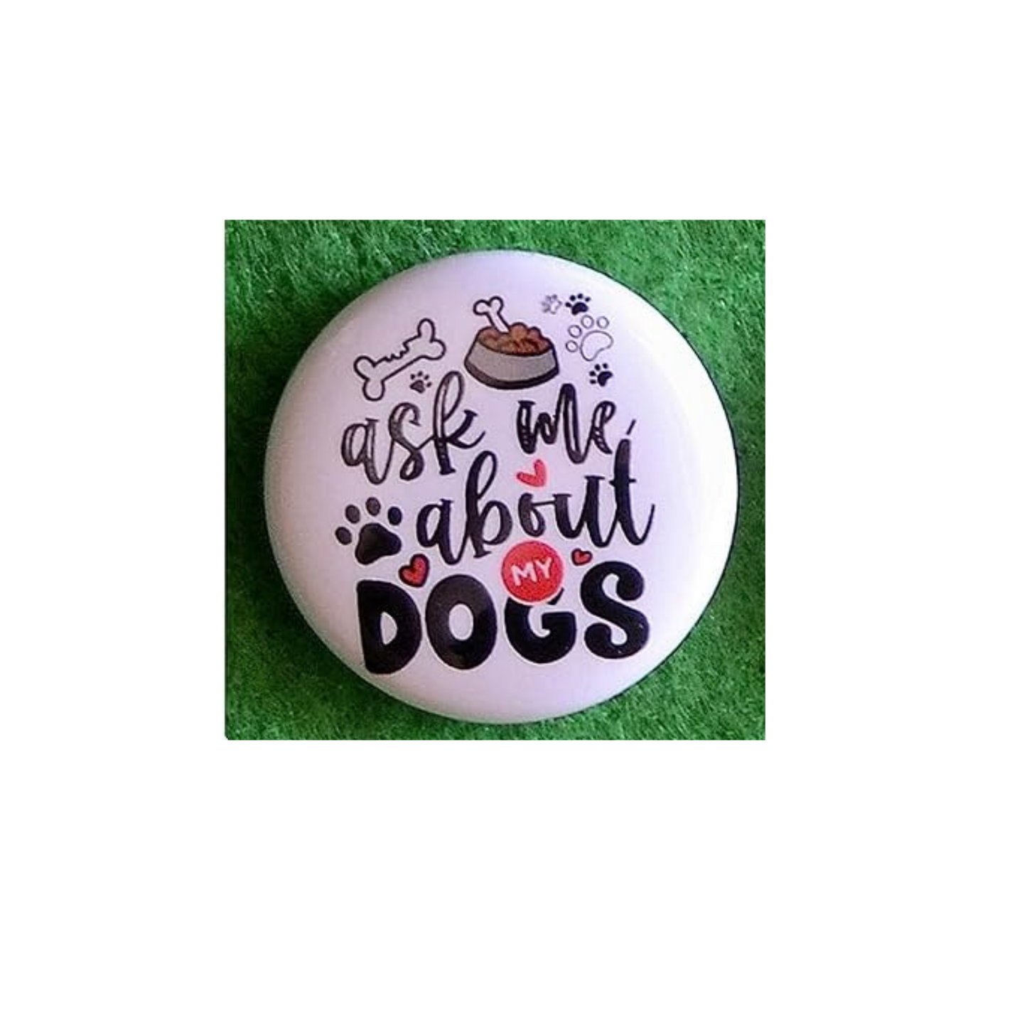 Dog Lover Round Magnet | “Man’s Best Friend” Canine Fridge Magnet (1.5”)