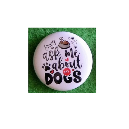 Dog Lover Round Magnet | “Man’s Best Friend” Canine Fridge Magnet (1.5”)