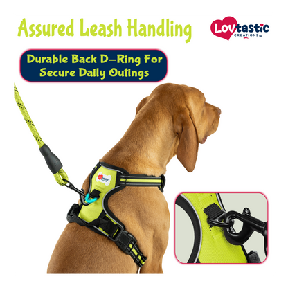 Lovtastic Creations™ No-Pull Dog Harness - with Strong & Durable Dog Leash & Free Poopbag Holder 3pcs Set | Reflective No-Choke Pet Harness