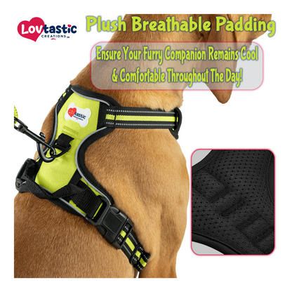 Lovtastic Creations™ No-Pull Dog Harness - with Strong & Durable Dog Leash & Free Poopbag Holder 3pcs Set | Reflective No-Choke Pet Harness