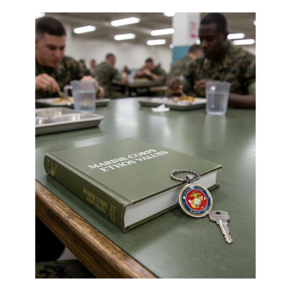 Military Round Keychain